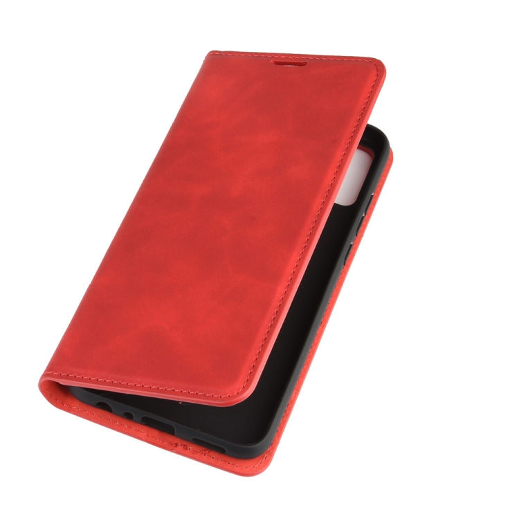 For Huawei Honor 9X lite Retro-skin Business Magnetic Suction Leather Case with Holder & Card Slots & Wallet