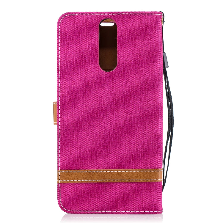 Color Matching Denim Texture Leather Case for Huawei Mate 10 Lite, with Holder & Card Slots & Wallet & Lanyard