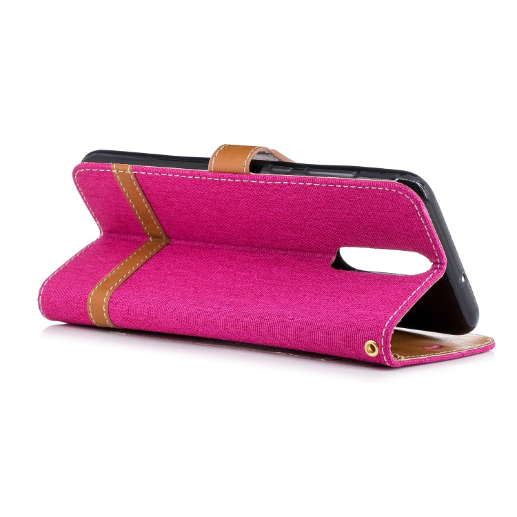 Color Matching Denim Texture Leather Case for Huawei Mate 10 Lite, with Holder & Card Slots & Wallet & Lanyard