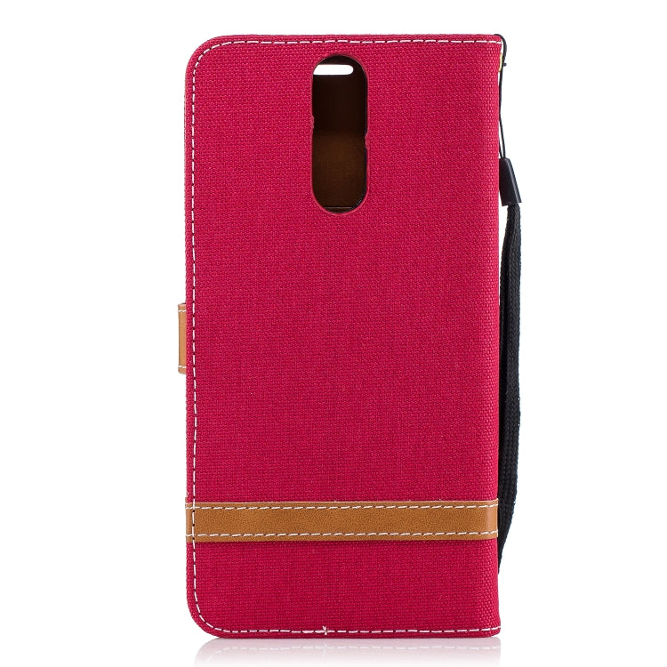 Color Matching Denim Texture Leather Case for Huawei Mate 10 Lite, with Holder & Card Slots & Wallet & Lanyard