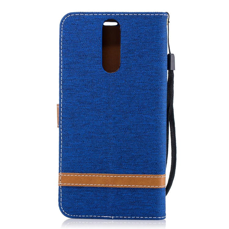 Color Matching Denim Texture Leather Case for Huawei Mate 10 Lite, with Holder & Card Slots & Wallet & Lanyard