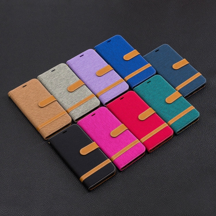 Color Matching Denim Texture Leather Case for Huawei Mate 10 Lite, with Holder & Card Slots & Wallet & Lanyard