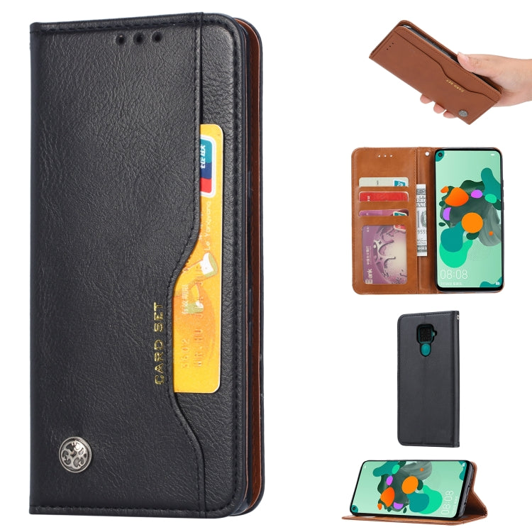 For Xiaomi Redmi Note 9/Redmi 10X Knead Skin Texture Horizontal Flip Leather Case , with Photo Frame & Holder & Card Slots & Wallet