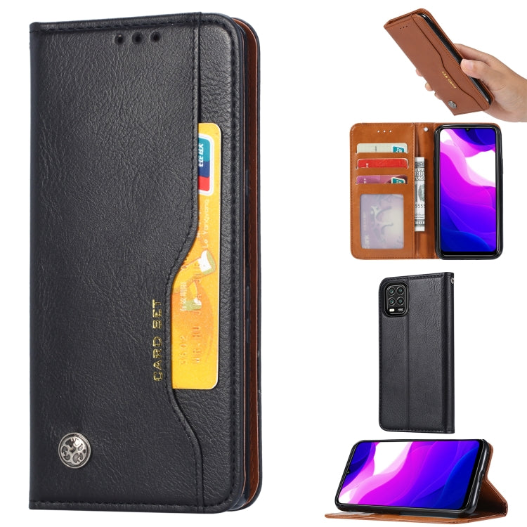 For Xiaomi Mi 10 Lite Knead Skin Texture Horizontal Flip Leather Case , with Photo Frame & Holder & Card Slots & Wallet