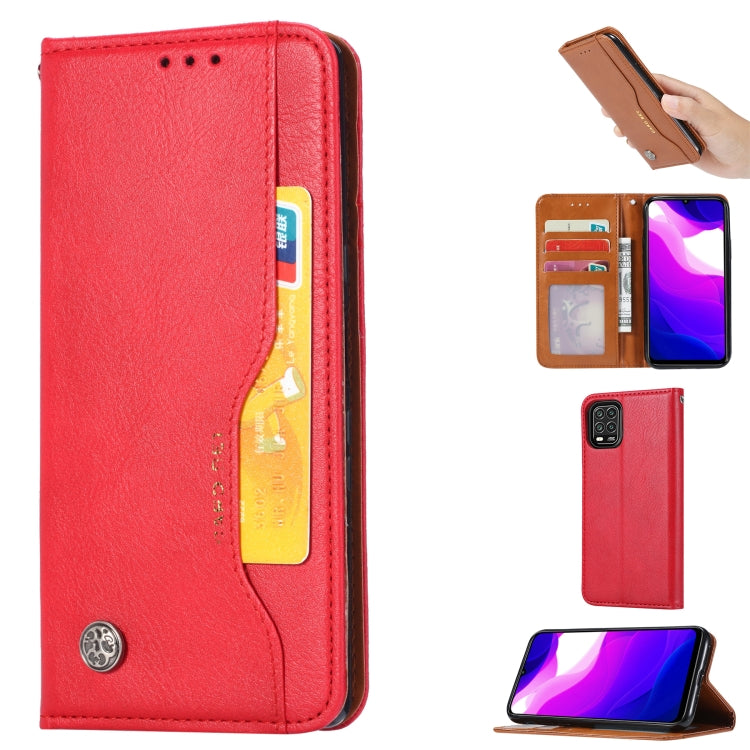 For Xiaomi Mi 10 Lite Knead Skin Texture Horizontal Flip Leather Case , with Photo Frame & Holder & Card Slots & Wallet