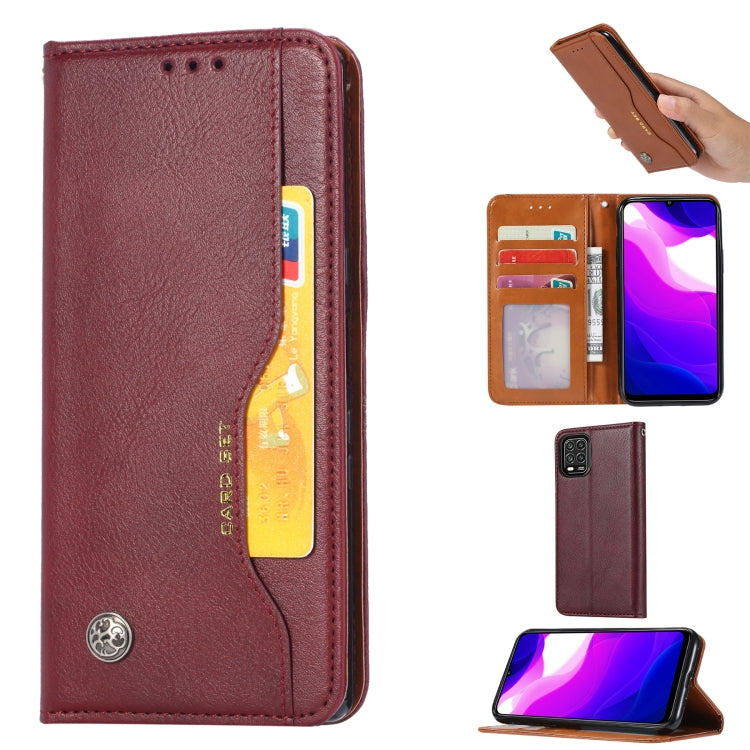 For Xiaomi Mi 10 Lite Knead Skin Texture Horizontal Flip Leather Case , with Photo Frame & Holder & Card Slots & Wallet