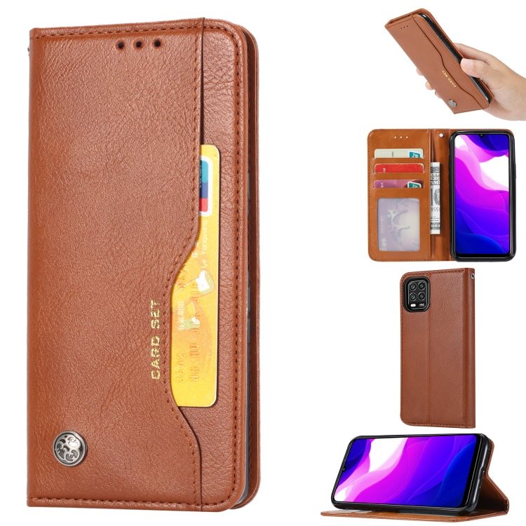 For Xiaomi Mi 10 Lite Knead Skin Texture Horizontal Flip Leather Case , with Photo Frame & Holder & Card Slots & Wallet