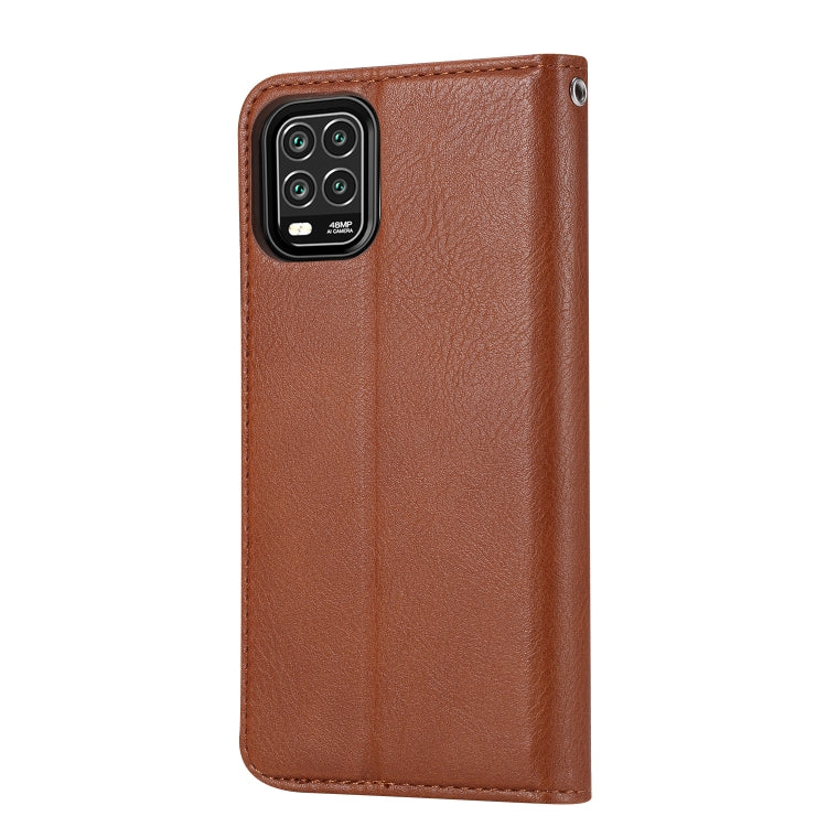 For Xiaomi Mi 10 Lite Knead Skin Texture Horizontal Flip Leather Case , with Photo Frame & Holder & Card Slots & Wallet