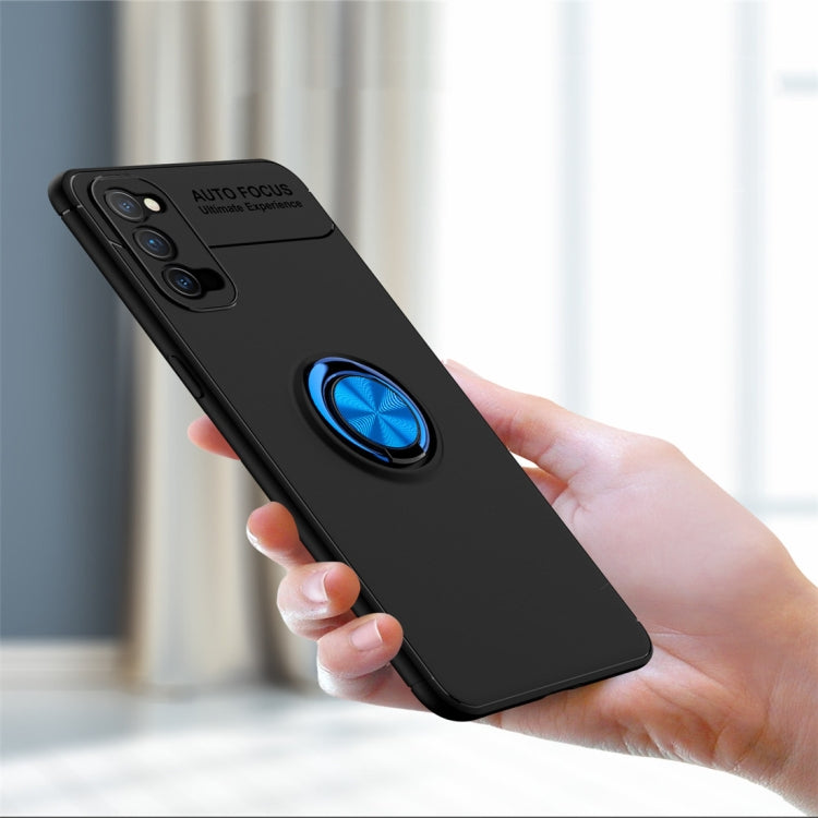 For OPPO RENO 4 Metal Ring Holder 360 Degree Rotating TPU Case