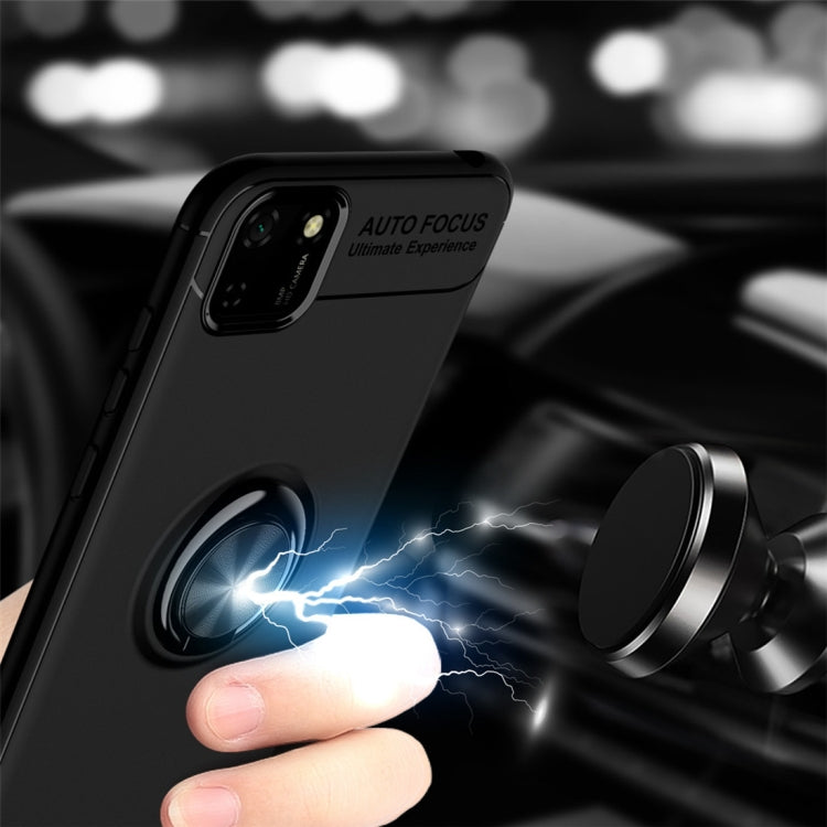 For Huawei Y5P Metal Ring Holder 360 Degree Rotating TPU Case