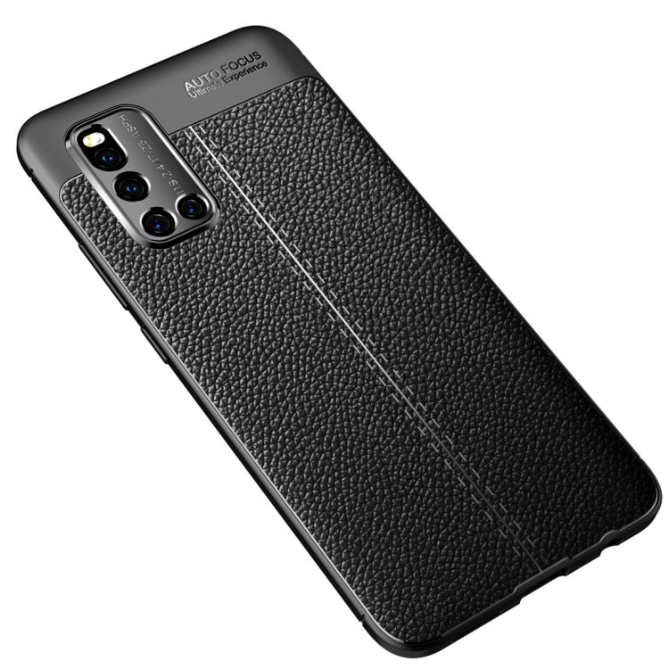 For VIVO V19 Litchi Texture TPU Shockproof Case