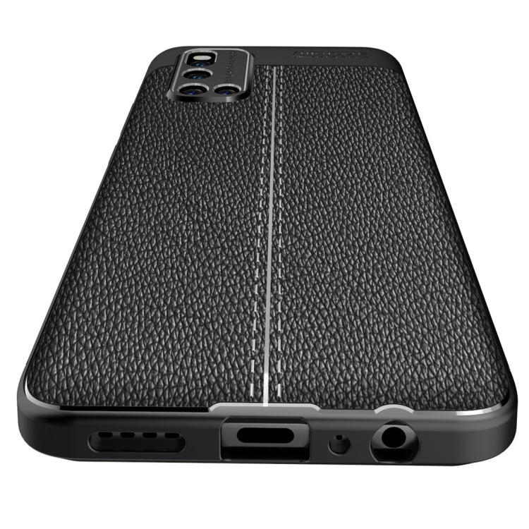 For VIVO V19 Litchi Texture TPU Shockproof Case