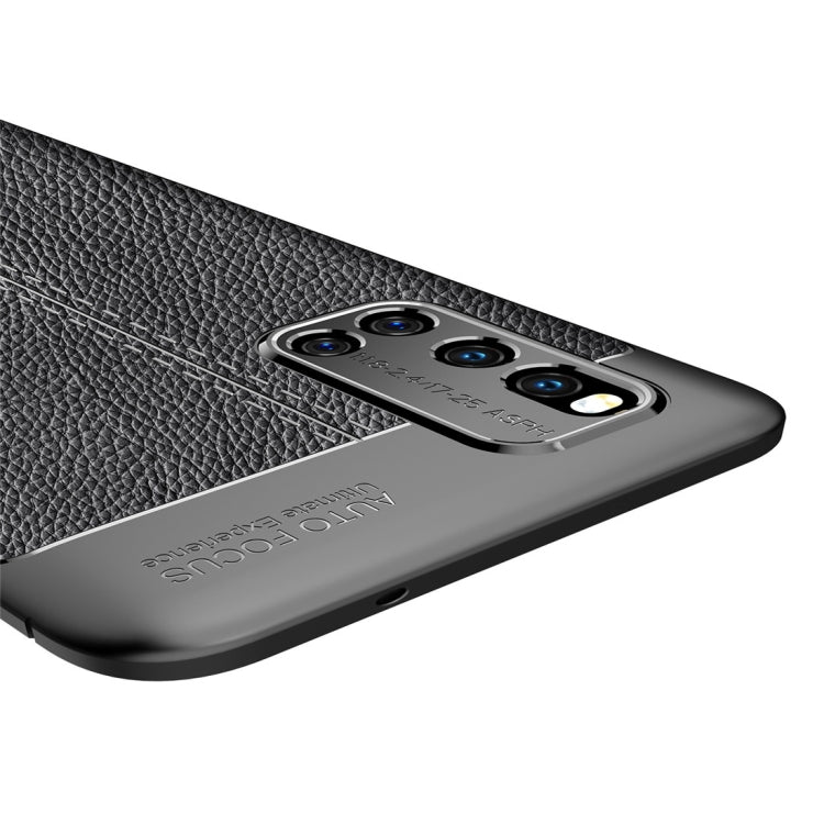 For VIVO V19 Litchi Texture TPU Shockproof Case