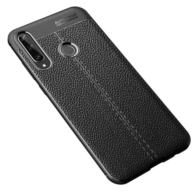 For Huawei Y6P Litchi Texture TPU Shockproof Case
