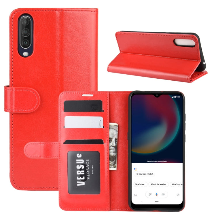 For Wiko view 4/ 4 lite R64 Texture Single Horizontal Flip Protective Case with Holder & Card Slots & Wallet& Photo Frame