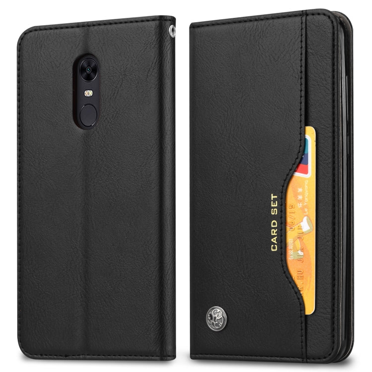 Knead Skin Texture Horizontal Flip Leather Case for OnePlus 6T, with Photo Frame & Holder & Card Slots & Wallet