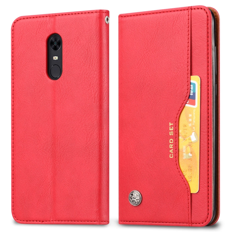 Knead Skin Texture Horizontal Flip Leather Case for OnePlus 6T, with Photo Frame & Holder & Card Slots & Wallet