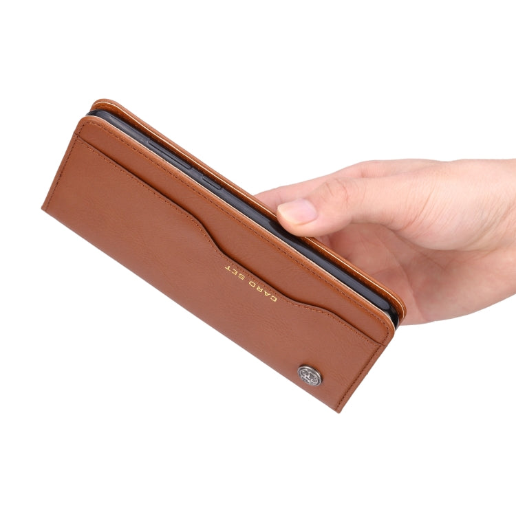 Knead Skin Texture Horizontal Flip Leather Case for OnePlus 6T, with Photo Frame & Holder & Card Slots & Wallet