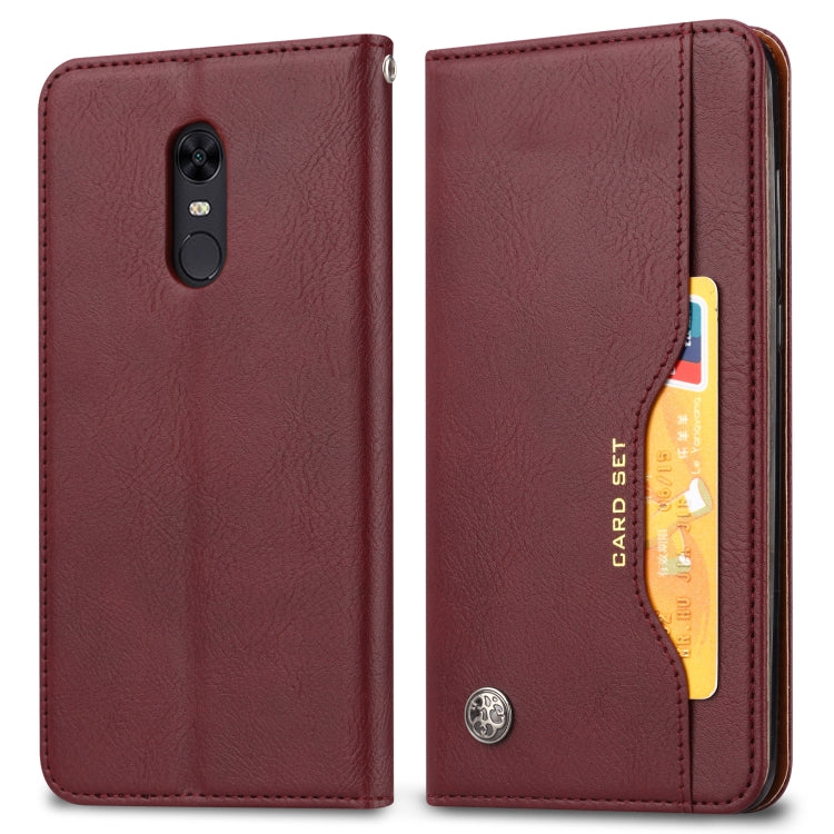 Knead Skin Texture Horizontal Flip Leather Case for OnePlus 6T, with Photo Frame & Holder & Card Slots & Wallet