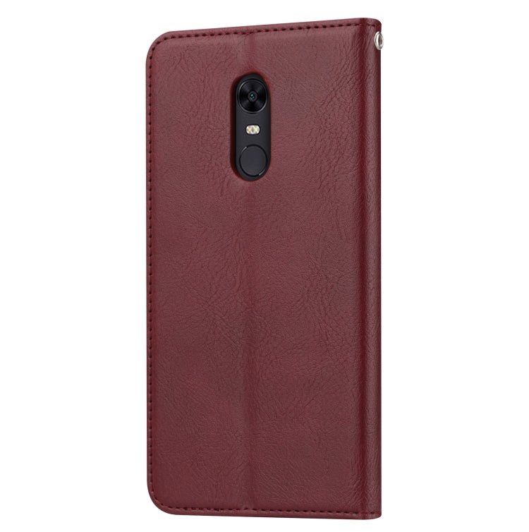 Knead Skin Texture Horizontal Flip Leather Case for OnePlus 6T, with Photo Frame & Holder & Card Slots & Wallet
