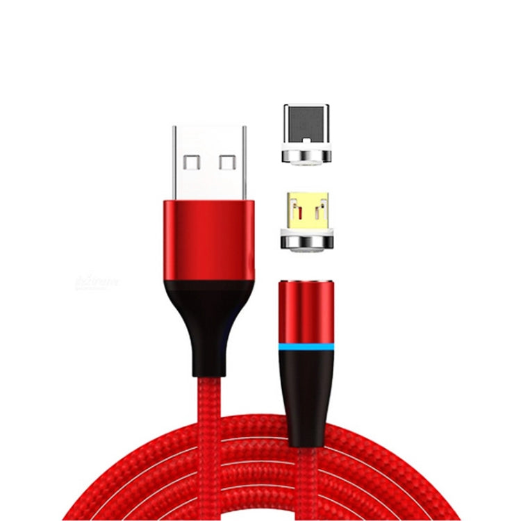 2 in 1 3A USB to Micro USB + USB-C / Type-C Fast Charging + 480Mbps Data Transmission Mobile Phone Magnetic Suction Fast Charging Data Cable, Cable Length: 2m