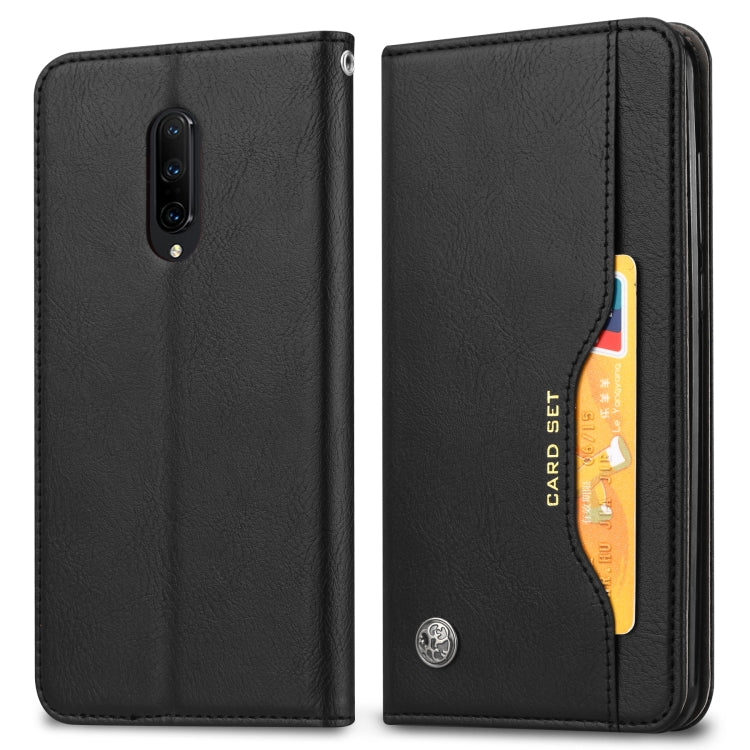 Knead Skin Texture Horizontal Flip Leather Case for OnePlus 7 Pro, with Photo Frame & Holder & Card Slots & Wallet
