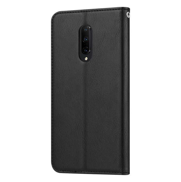 Knead Skin Texture Horizontal Flip Leather Case for OnePlus 7 Pro, with Photo Frame & Holder & Card Slots & Wallet