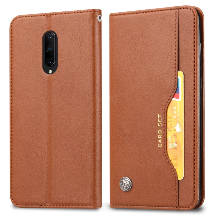 Knead Skin Texture Horizontal Flip Leather Case for OnePlus 7 Pro, with Photo Frame & Holder & Card Slots & Wallet