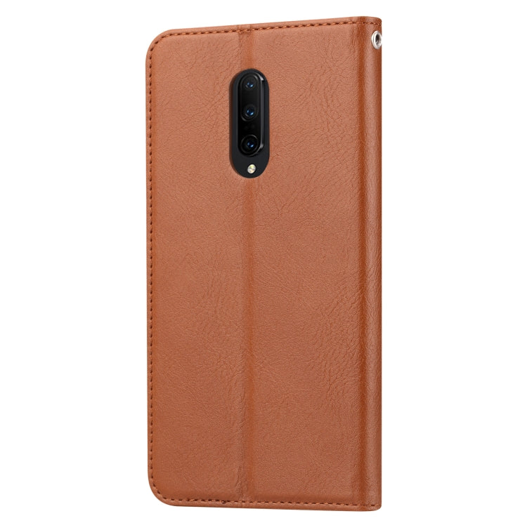 Knead Skin Texture Horizontal Flip Leather Case for OnePlus 7 Pro, with Photo Frame & Holder & Card Slots & Wallet