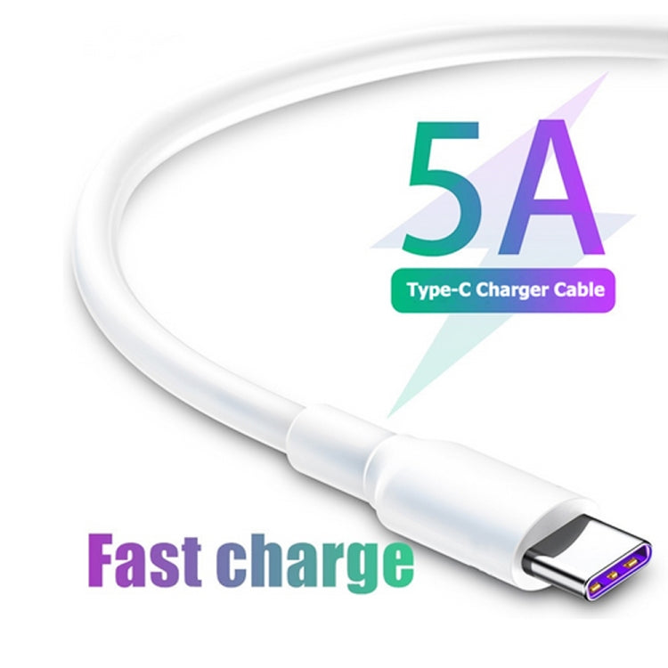 5A USB to USB-C / Type-C Flash Charging Data Cable, Cable Length: 1m