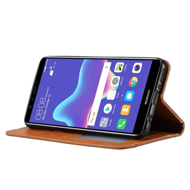 Knead Skin Texture Horizontal Flip Leather Case for Xiaomi Mi 8 Lite, with Photo Frame & Holder & Card Slots & Wallet