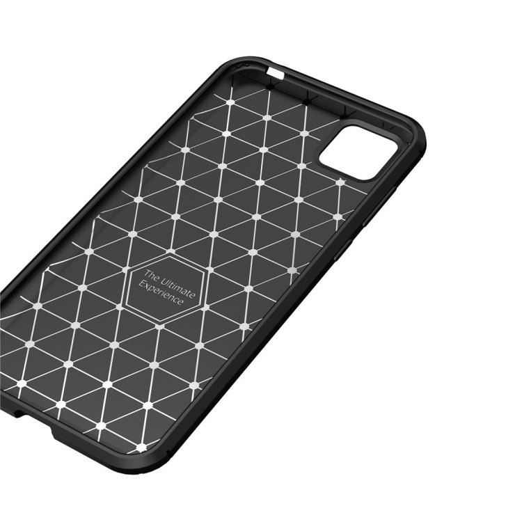 For Huawei Y5P Carbon Fiber Texture Shockproof TPU Case