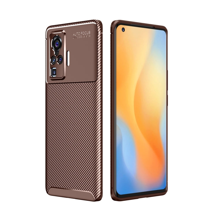 For vivo X50 Pro Carbon Fiber Texture Shockproof TPU Case