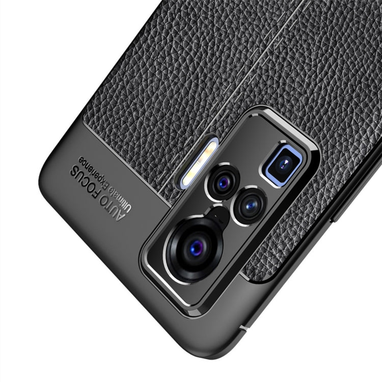 For VIVO X50 Pro Litchi Texture TPU Shockproof Case