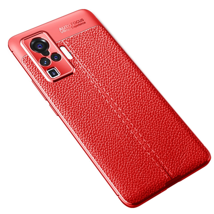 For VIVO X50 Pro Litchi Texture TPU Shockproof Case