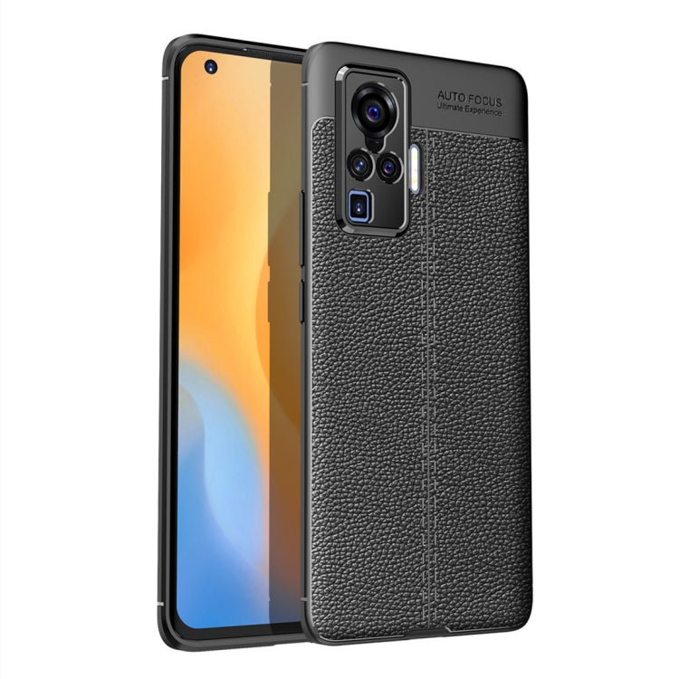 For VIVO X50 Pro Litchi Texture TPU Shockproof Case