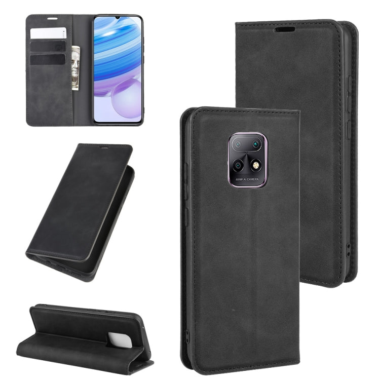 For Xiaomi Redmi 10X Pro 5G/10X 5G Retro-skin Business Magnetic Suction Leather Case with Holder & Card Slots & Wallet