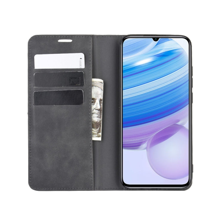 For Xiaomi Redmi 10X Pro 5G/10X 5G Retro-skin Business Magnetic Suction Leather Case with Holder & Card Slots & Wallet