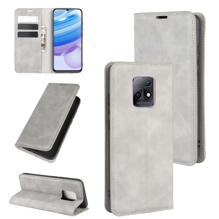 For Xiaomi Redmi 10X Pro 5G/10X 5G Retro-skin Business Magnetic Suction Leather Case with Holder & Card Slots & Wallet