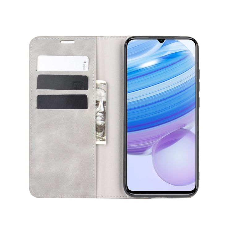 For Xiaomi Redmi 10X Pro 5G/10X 5G Retro-skin Business Magnetic Suction Leather Case with Holder & Card Slots & Wallet