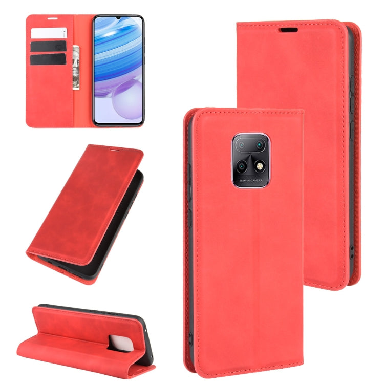 For Xiaomi Redmi 10X Pro 5G/10X 5G Retro-skin Business Magnetic Suction Leather Case with Holder & Card Slots & Wallet