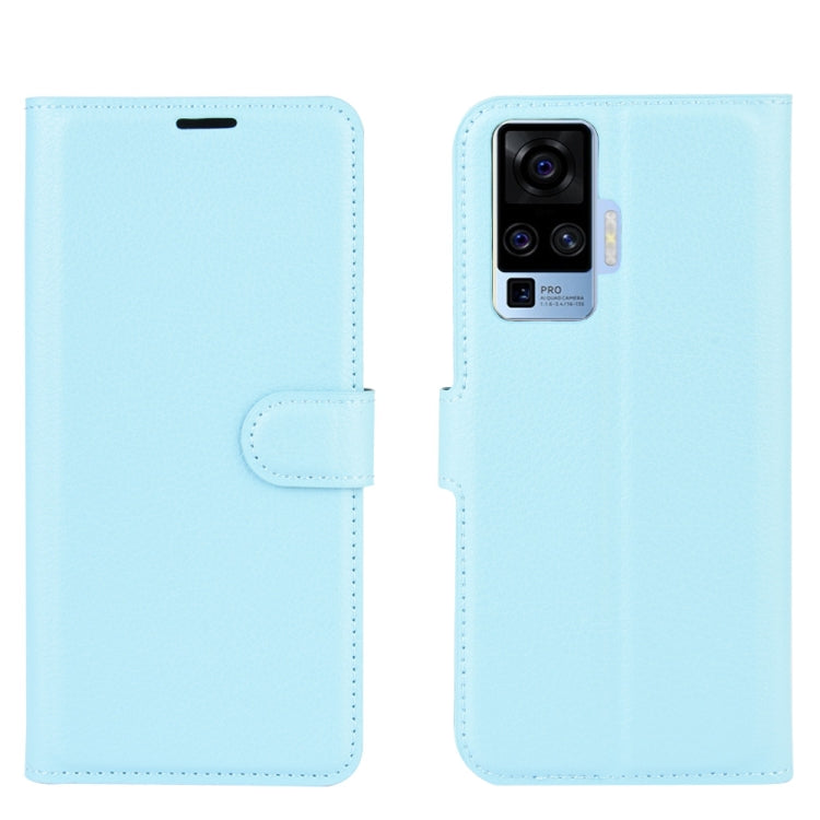 For vivo X50 Pro Litchi Texture Horizontal Flip Protective Case with Holder & Card Slots & Wallet
