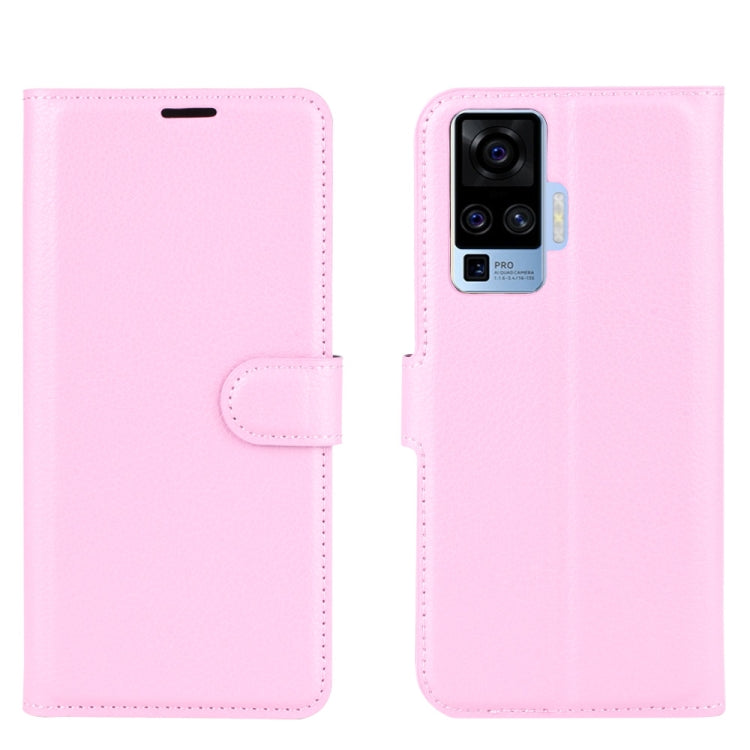 For vivo X50 Pro Litchi Texture Horizontal Flip Protective Case with Holder & Card Slots & Wallet