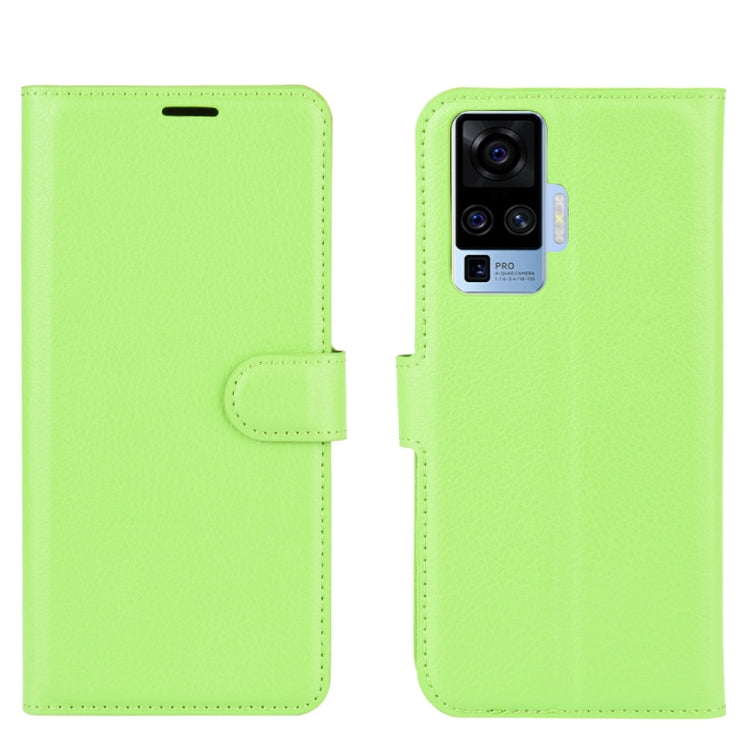 For vivo X50 Pro Litchi Texture Horizontal Flip Protective Case with Holder & Card Slots & Wallet