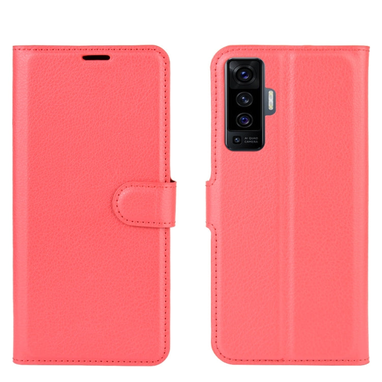 For vivo X50 Litchi Texture Horizontal Flip Protective Case with Holder & Card Slots & Wallet