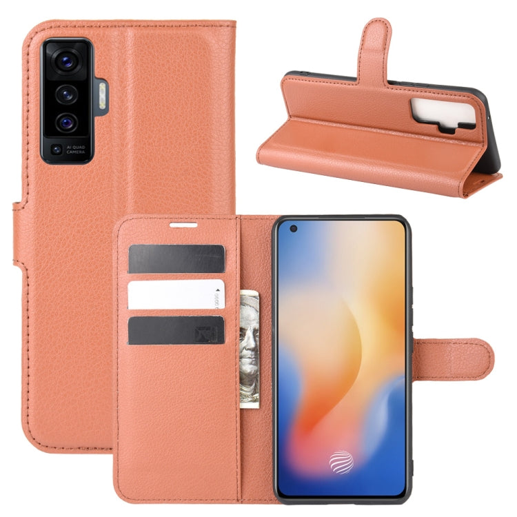For vivo X50 Litchi Texture Horizontal Flip Protective Case with Holder & Card Slots & Wallet