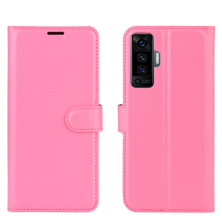 For vivo X50 Litchi Texture Horizontal Flip Protective Case with Holder & Card Slots & Wallet