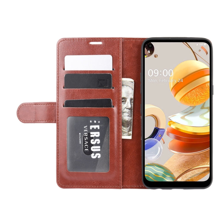 For LG K61 R64 Texture Single Horizontal Flip Protective Case with Holder & Card Slots & Wallet& Photo Frame