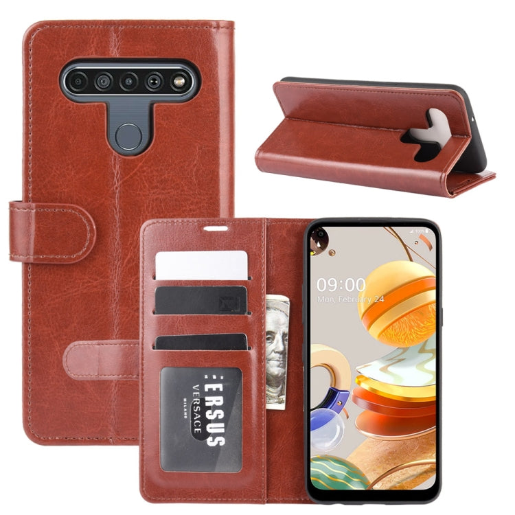 For LG K61 R64 Texture Single Horizontal Flip Protective Case with Holder & Card Slots & Wallet& Photo Frame