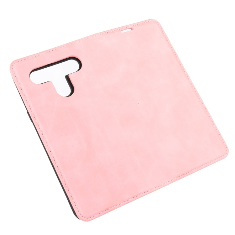 For LG K61 Retro-skin Business Magnetic Suction Leather Case with Holder & Card Slots & Wallet